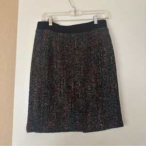 Trina Turk Black Tweed Pencil Skirt